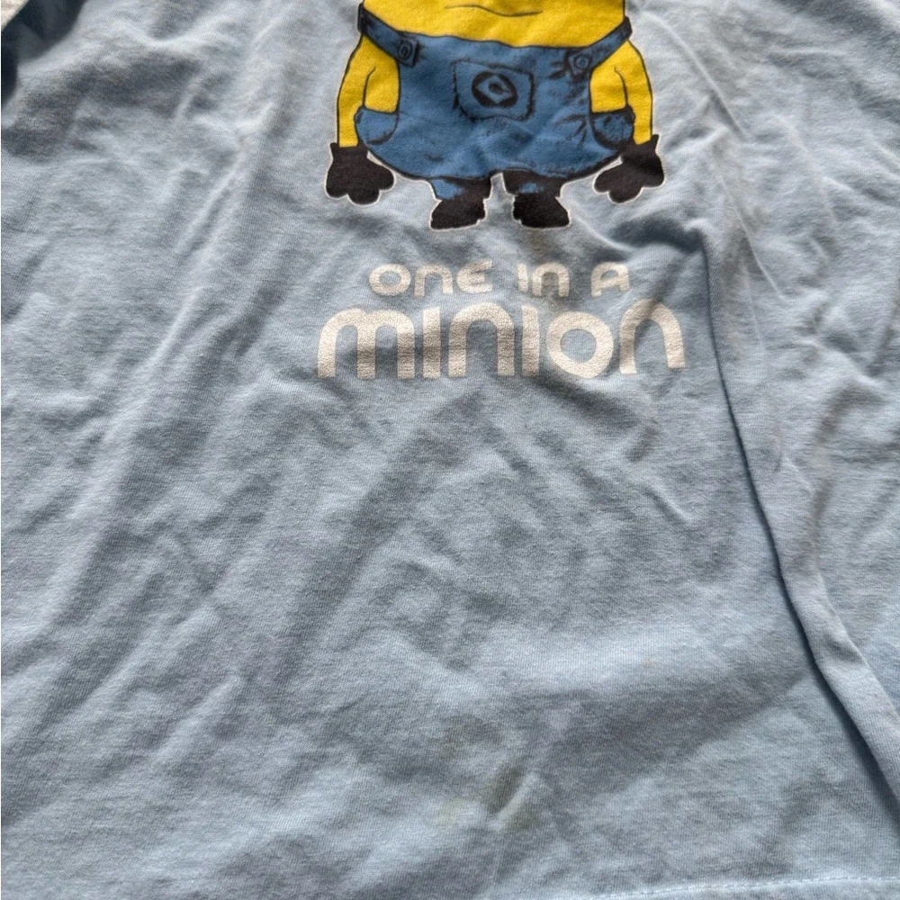 Boys Size 8/Medium Graphic Tee Lot – Bluey, Minions, Dino, Old Navy